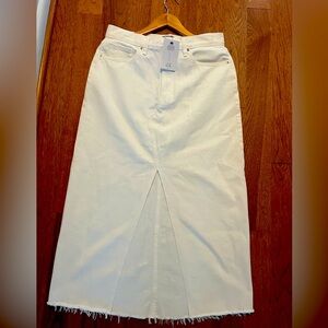 White midi denim skirt. NWT never worn.
